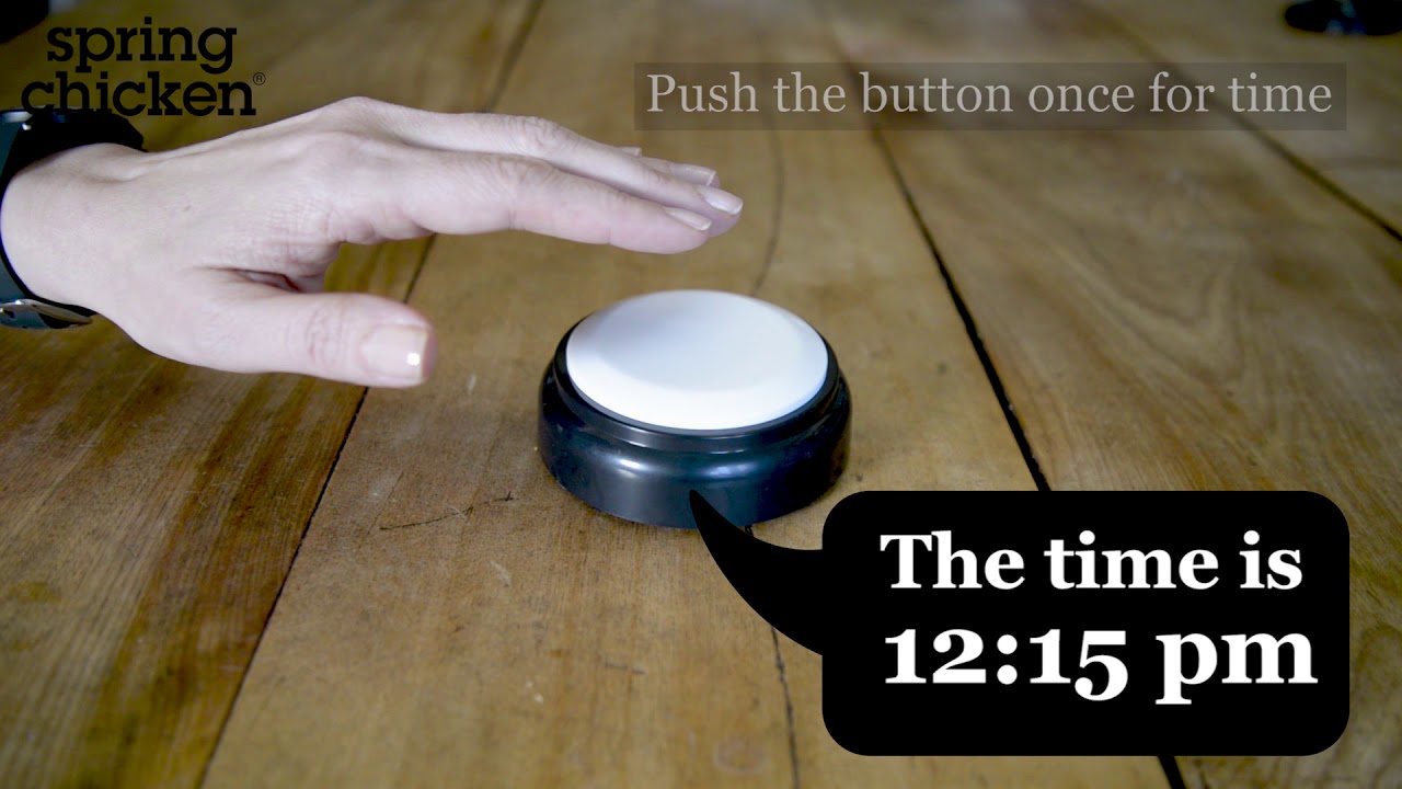 Keep track off time with the Easy to use Push Button Talking Clock