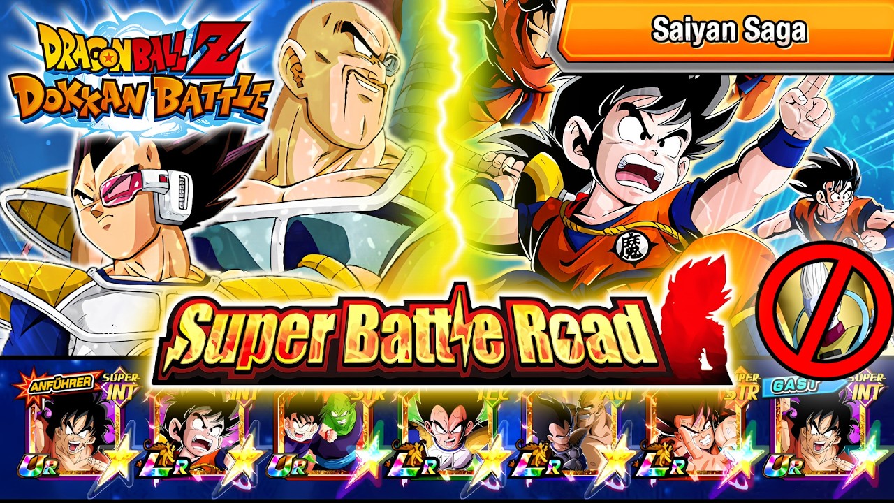 Level 90: Saiyan Saga - SUPER BATTLE ROAD • DBZ: Dokkan Battle (4K 60FPS)