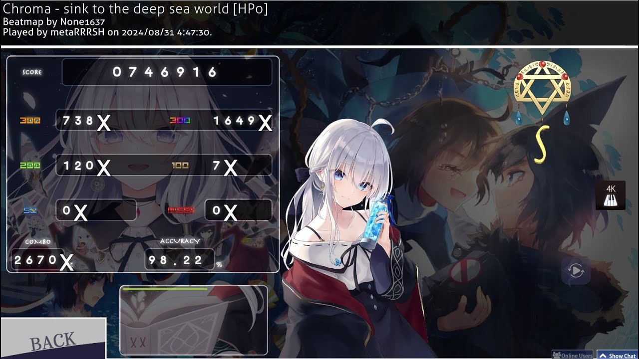 sink to the deep sea world (4K) 98.22% Full Combo