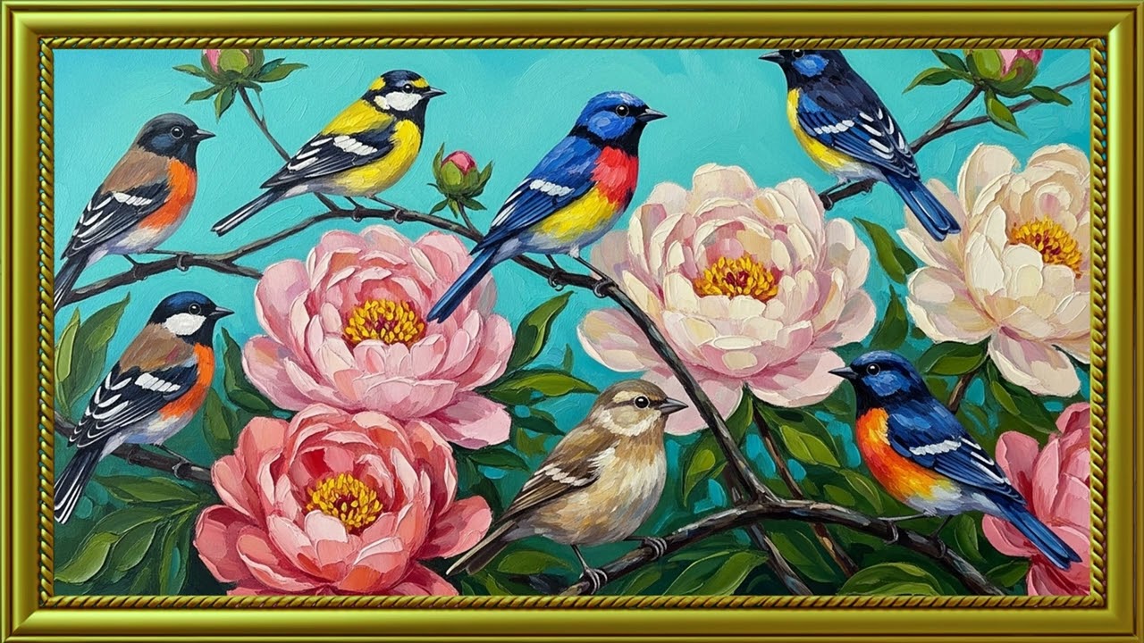 Turn Your TV Into Art  Birds & Flowers Vintage Still Life in 4K