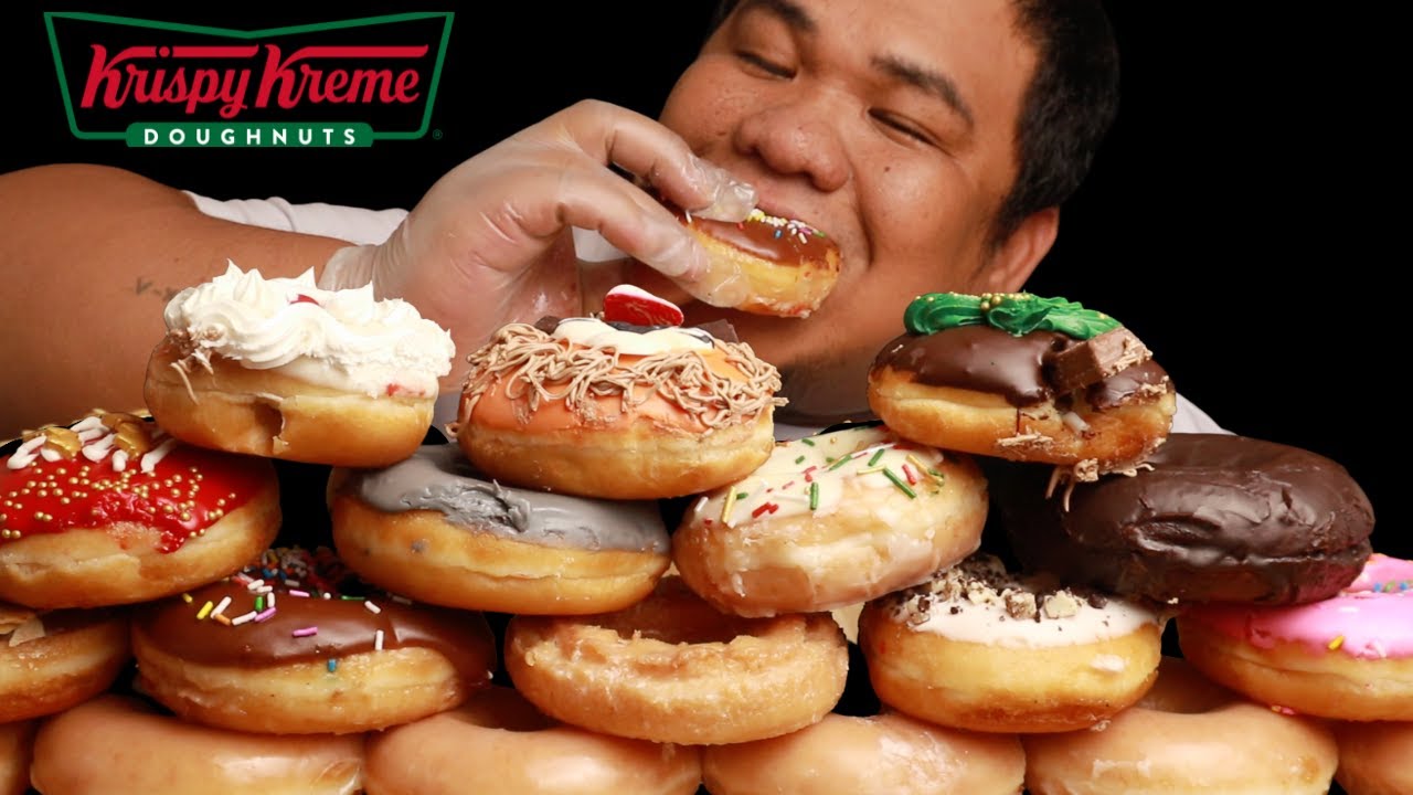 KRISPY KREME MUKBANG ASMR | 2 BOXES ASSORTED AND 1 BOX OF ORIGINAL GLAZED