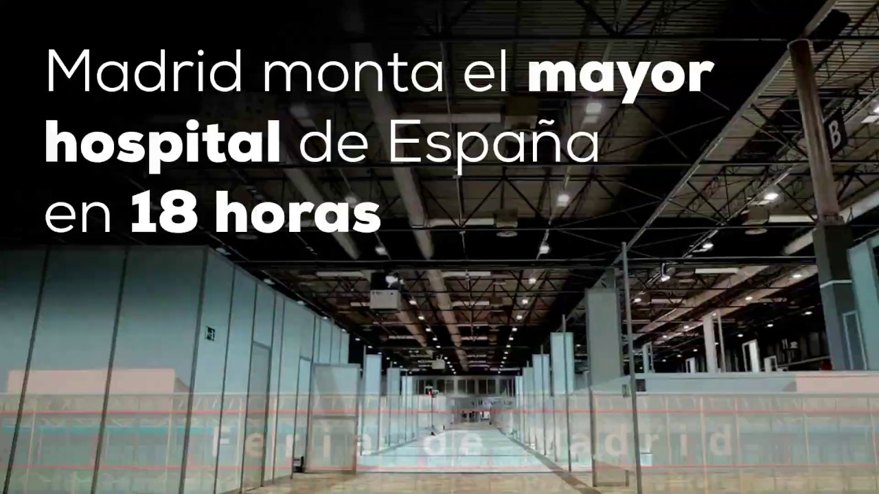 Madrid monta el mayor hospital de España en 18 horas.