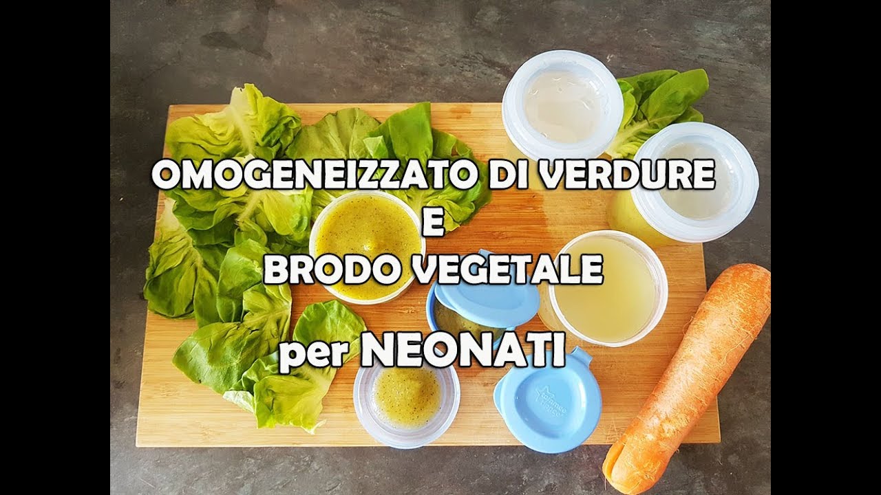 Omogeneizzato di verdure e brodo vegetale fatto in casa || SVEZZAMENTO prima pappa NEONATO