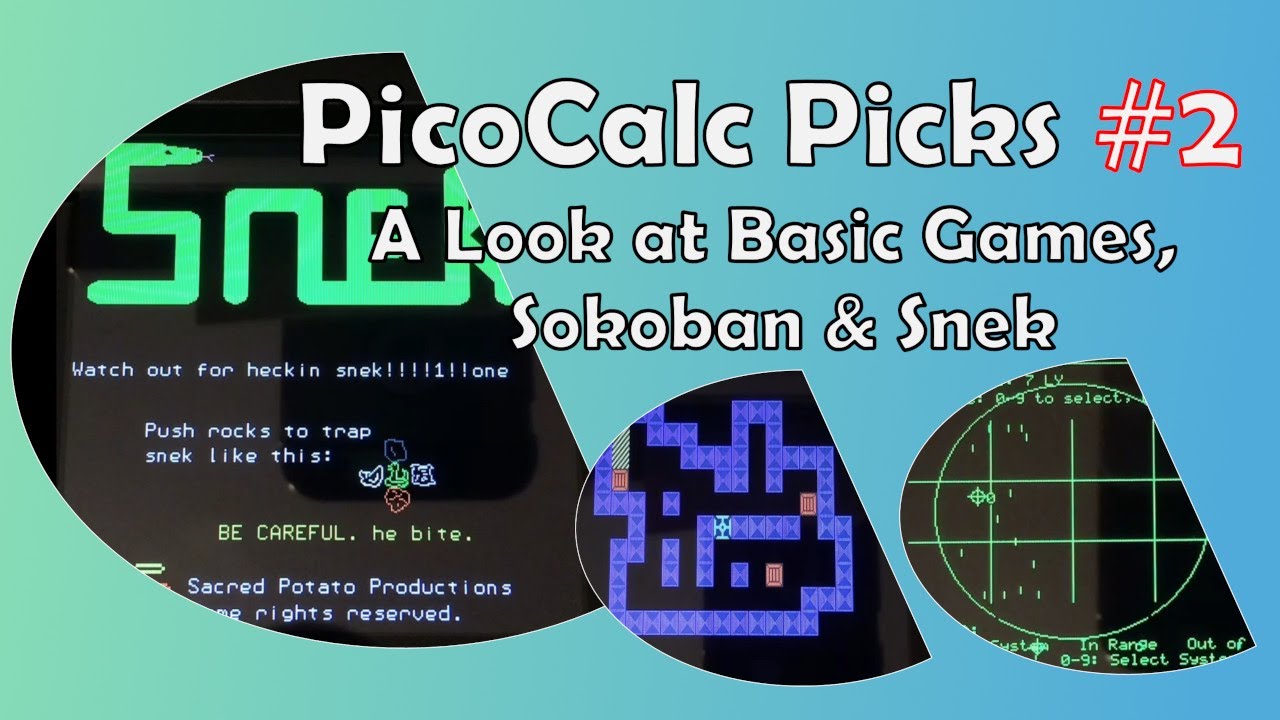 PicoCalc Picks #2 - A Look at Basic Games, Sokoban & Snek