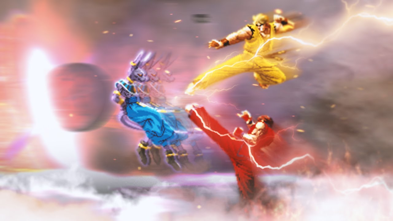 God of Destruction Beerus vs God Kimchi & God Ryo. Dragon Ball vs KOF MUGEN. Epic Battle!