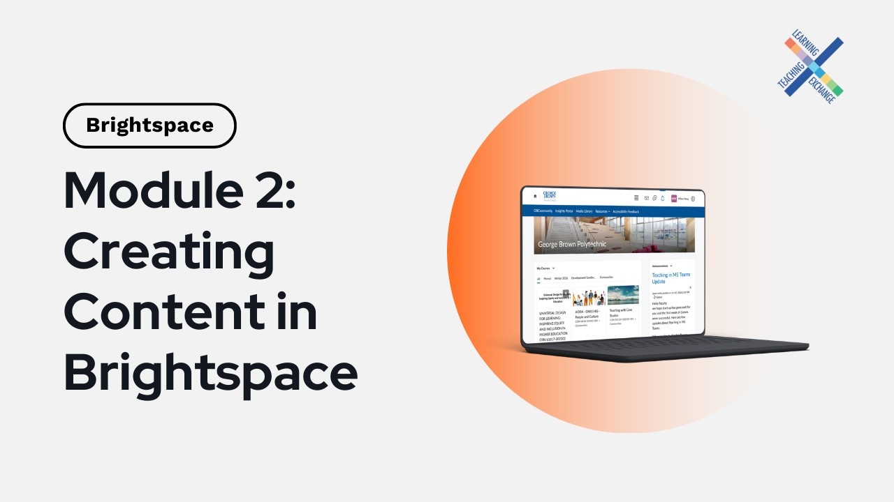 Module 2: Creating Content in Brightspace