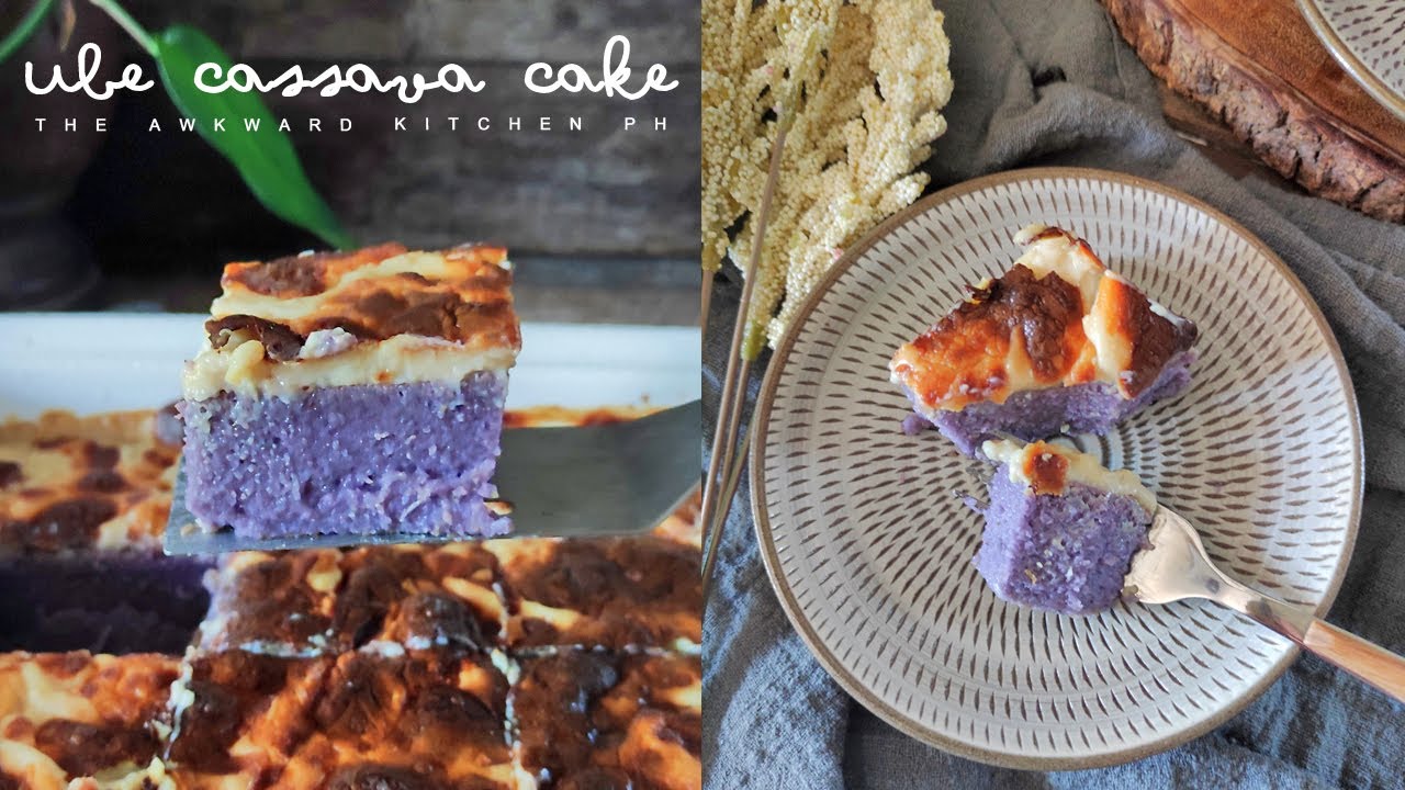 UBE CASSAVA CAKE | Creamy Cheese Custard Topping | Filipino Home Cooking | No Talking
