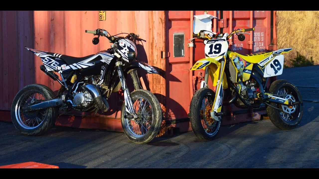Suzuki RM 125 Ekat ajot/Husqvarna SM/WR 125 Stunt edit.