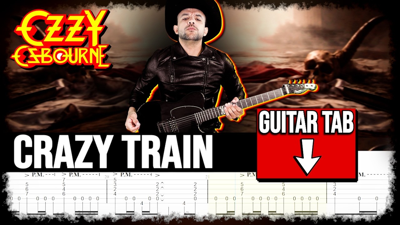 【OZZY OSBOURNE】[ Crazy Train ] cover by Dotti Brothers| LESSON | GUITAR TAB