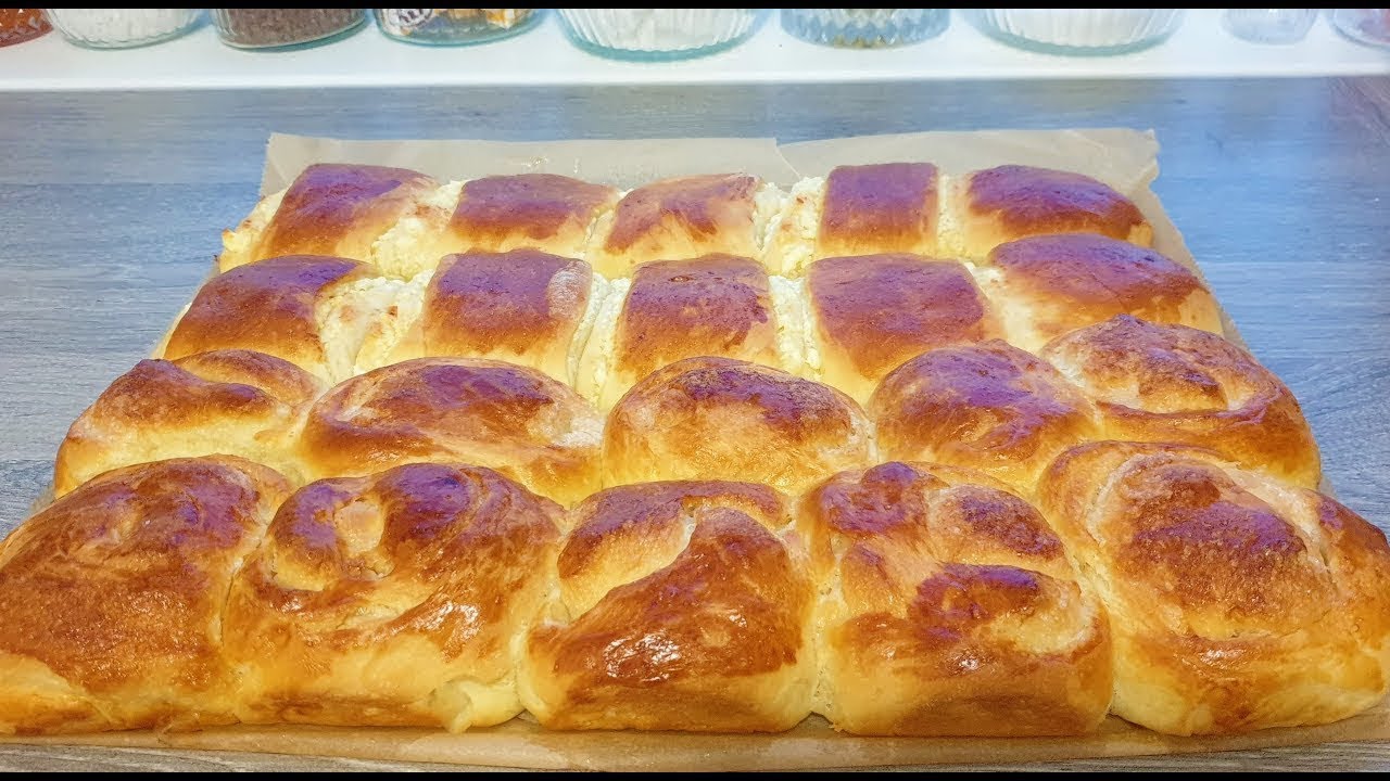 Рулетики с творогом!Cахарные булочки!