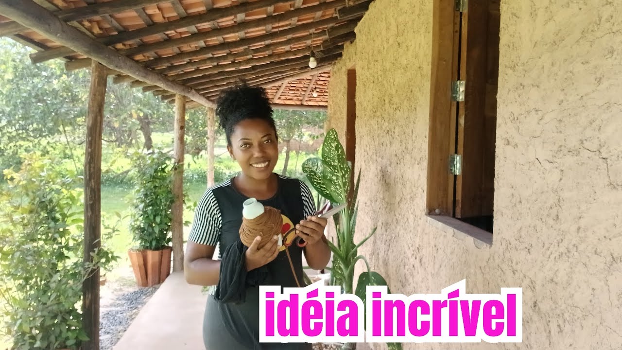 Olha essa idéia que fiz para deixar a entrada da casinha mais bonita