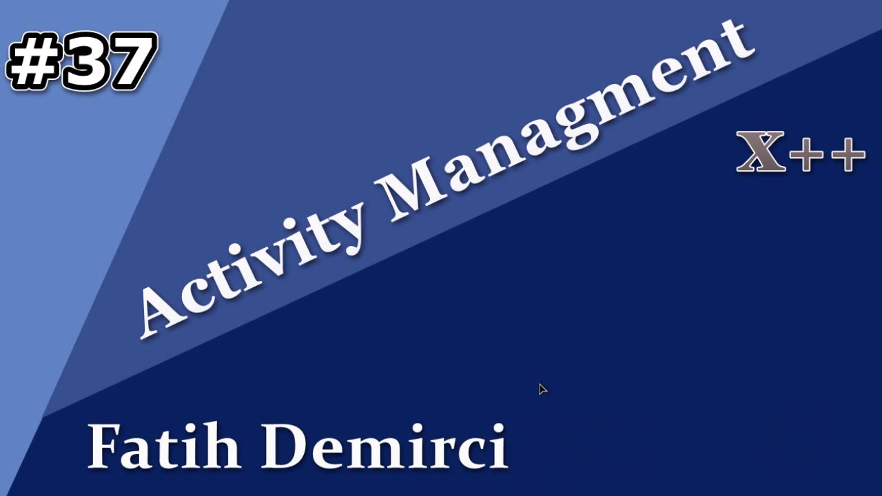 X++ :Activity Managment 37- Temporary Tables.