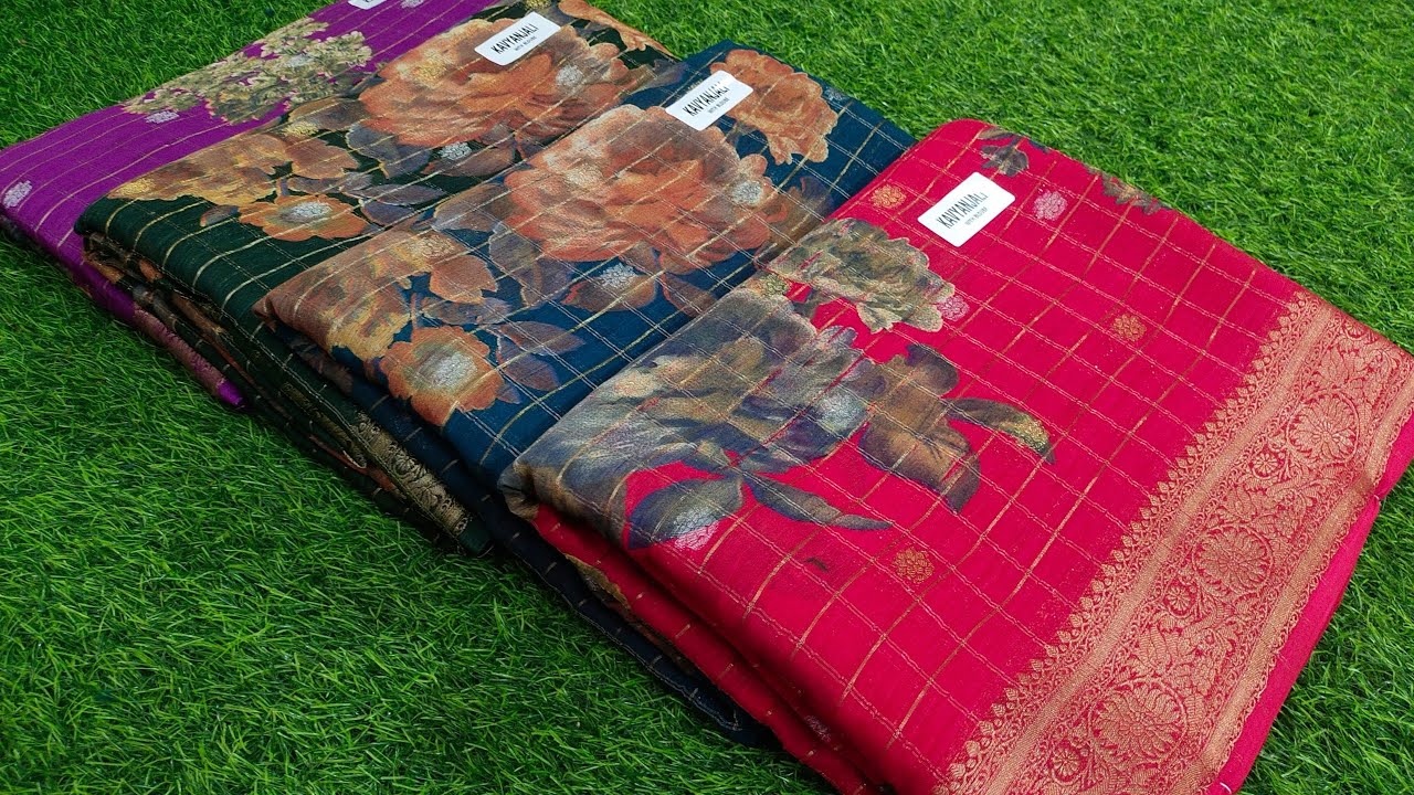 మంచి క్వాలిటీ బ్రాసో సారీస్ ⁠|| Party wear brasso sarees #brasso #brassosareecollection #saree