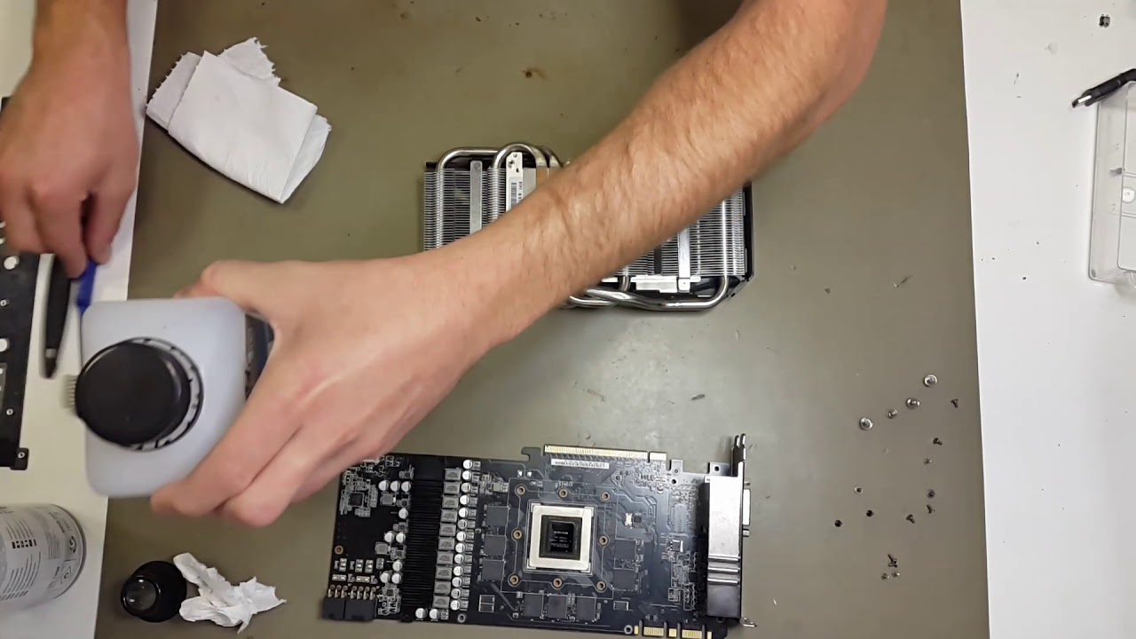 Asus GeForce GTX 770 DirectCU II OC - czyszczenie, wymiana pasty termoprzewodzącej.