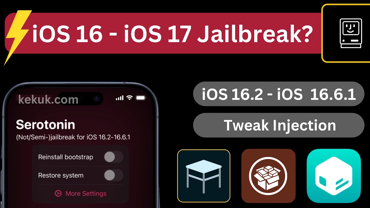 Serotonin Jailbreak iOS 16.2 - iOS 16.6.1 / 17 Released, How to Install , Update Guide: 2024