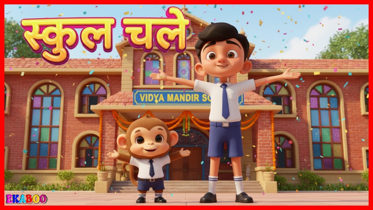 Chale Chale School Chale 🚲 | Back To School Song for Kids | Good Habits Rhymes | Hindi Kids Song