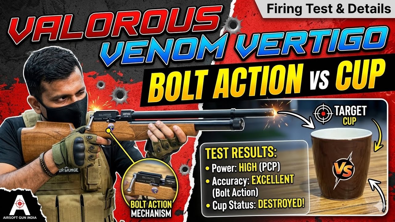 VALOROUS VENOM VERTIGO .177 PCP Air Rifle Coffee Cup Challenge 🔥