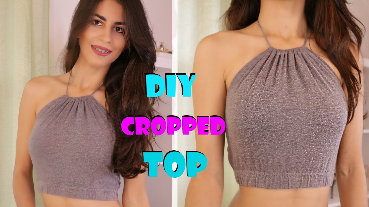 DIY : COMO FAZER UM CROPPED TOP - COM LEGGING - TUMBLR