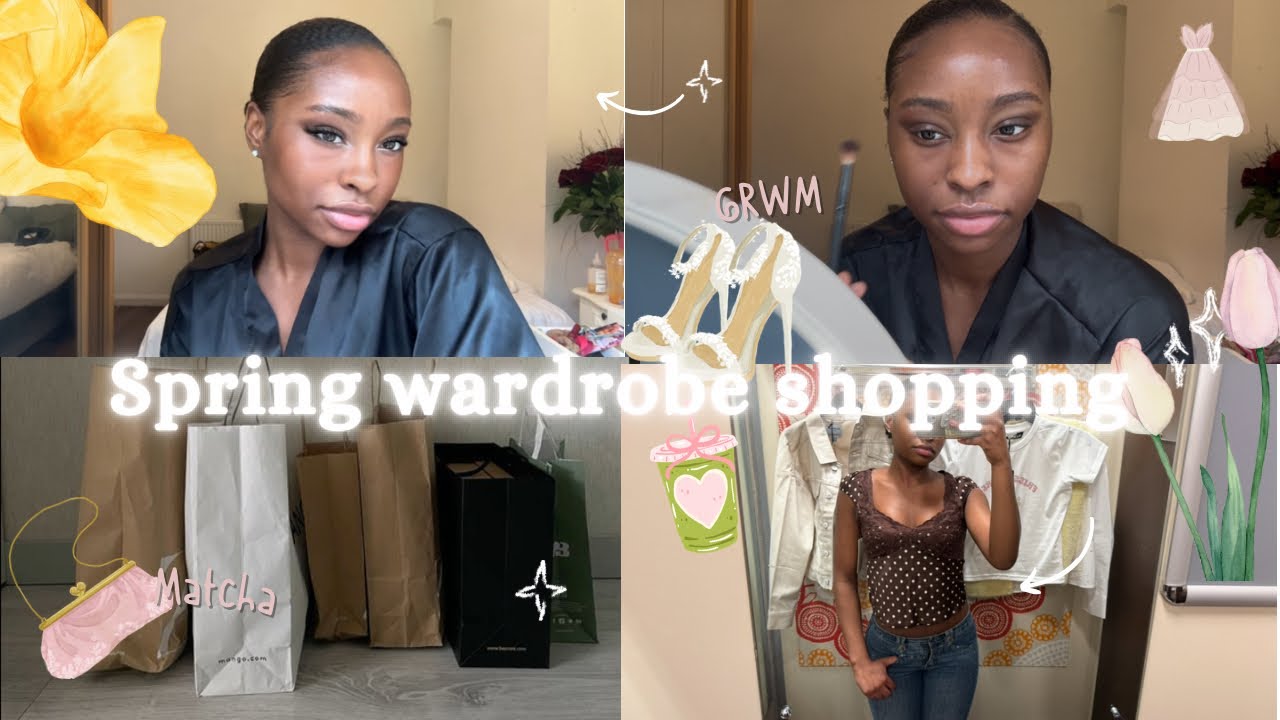Come spring wardrobe shopping with me #vlog #spring #grwm 