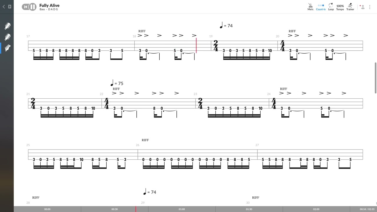 Flyleaf - Fully Alive (BASS TAB PLAY ALONG)