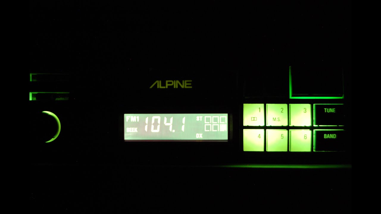Vintage Alpine 7280 FM cassette car stereo #6 w/Bluetooth on AM band in stereo rare old retro