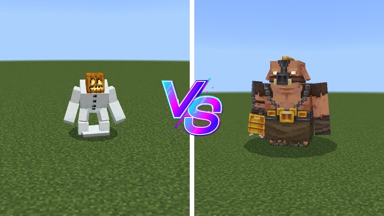 Mutant Snow Golem vs The Great Hog in Minecraft PE