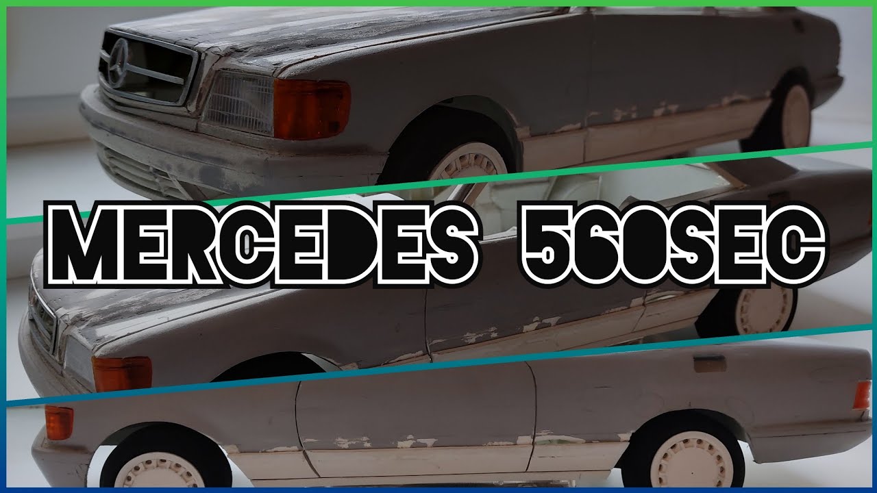 Обзор постройки Mercedes 560sec (пвх моделизм) Превращение из пвх пластика в модель 1/10