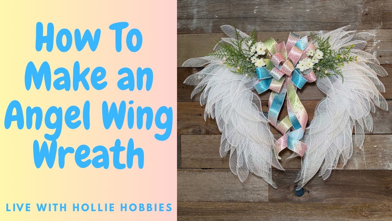 Join me live as I make an Angel Wing Wreath on a 17in heart wreath frame 🪽✨