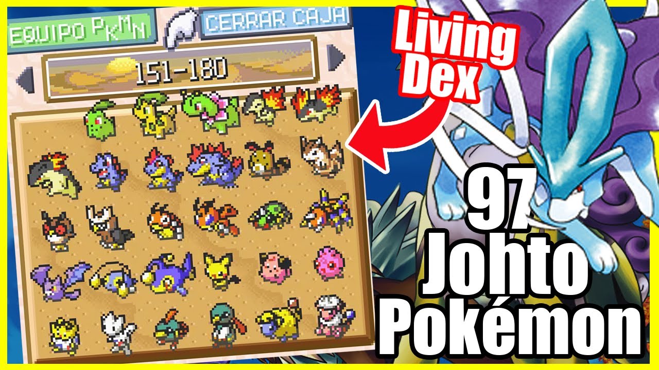Como Capturar a lo 97 Pokemon de Johto en Pokémon Esmeralda, Rojo Fuego y Verde Hoja- Living Dex