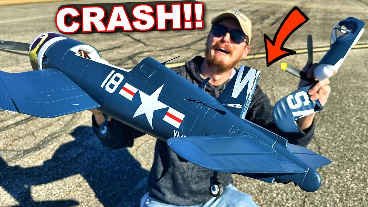 OPPS!!! I Went TOO LOW!!! - Arrows Corsair 100mm RC Airplane