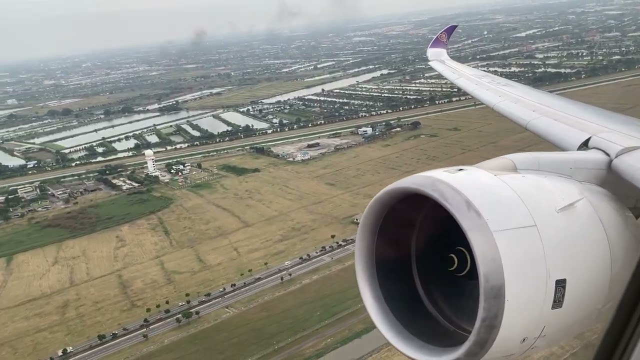 Thai Airways A350-900 Takeoff from Bangkok | HS-THL