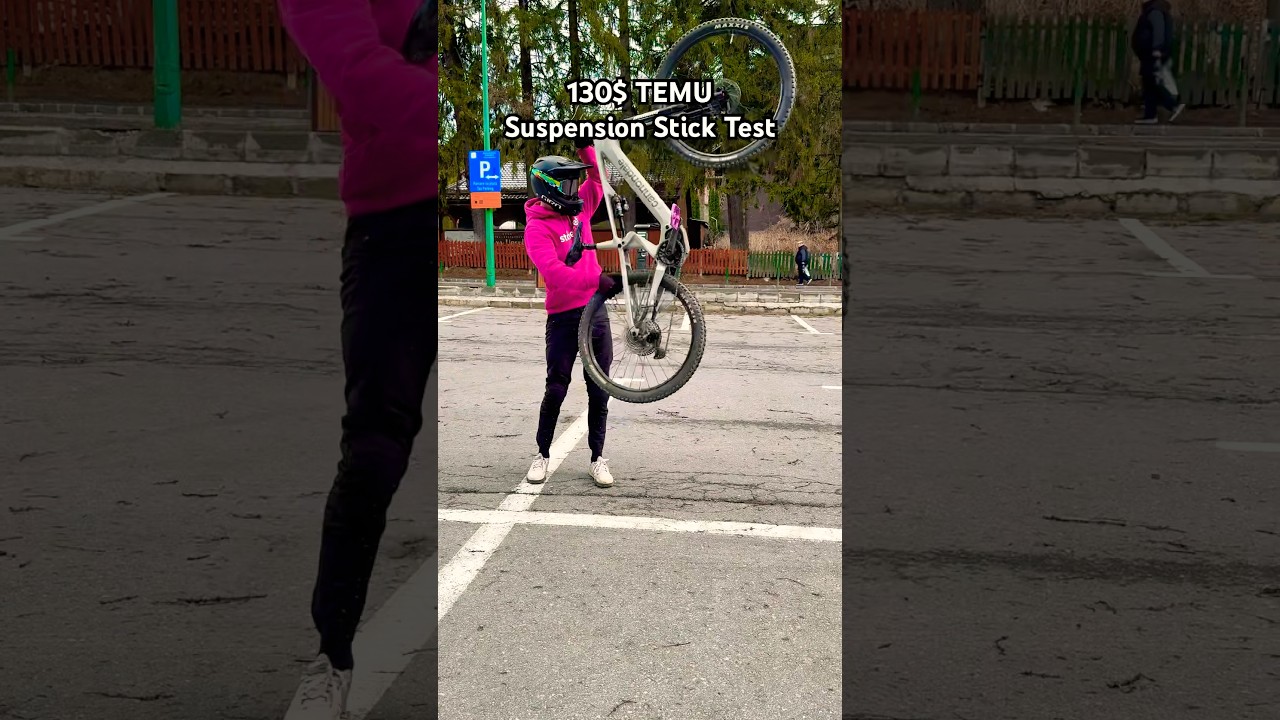 Crazy 130$ TEMU Fork Stick Test 😭 #downhill #temu #mtb #bike