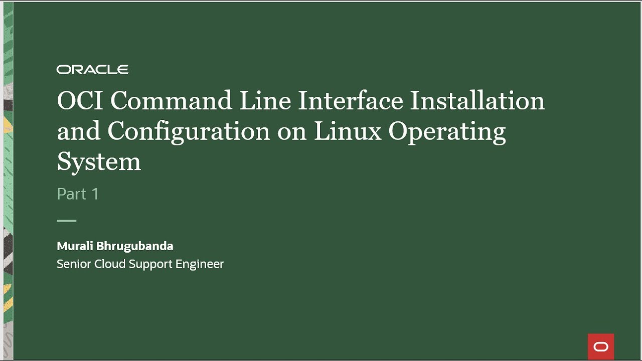 Установка и настройка интерфейса командной строки OCI на экземпляре Linux — Часть 1