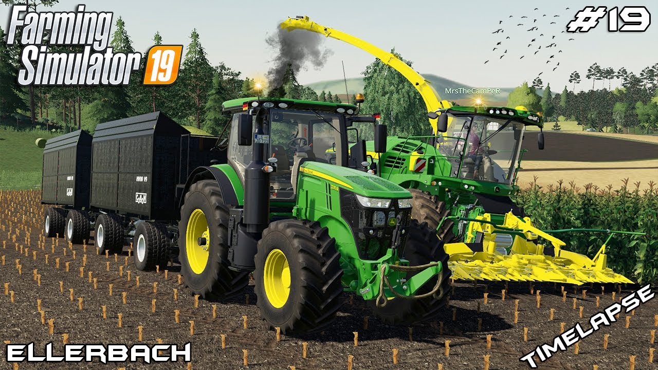 Harvesting maize silage with MrsTheCamPeR | Animals on Ellerbach | Farming Simulator 19 | Episode 19