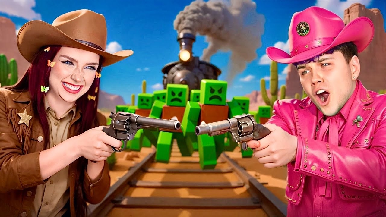 Сбежали от ЗОМБИ в Мертвые рельсы в ROBLOX
