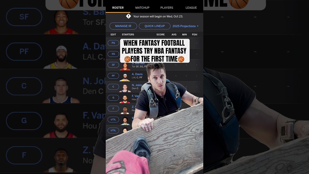 WHEN FANTASY FOOTBALL PLAYERS TRY NBA FANTASY FOR THE FIRST TIME [POINTS LEAGUES]