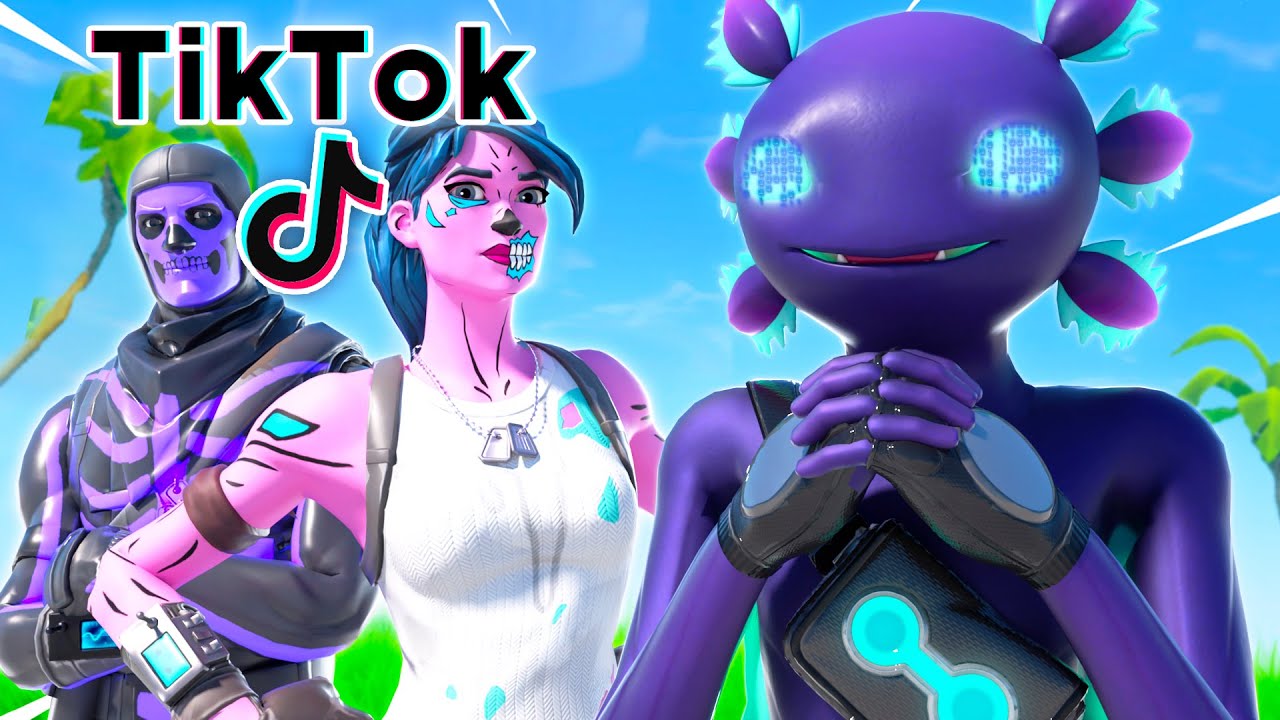 I tried out for a TIKTOK CLAN while HACKING in Fortnite