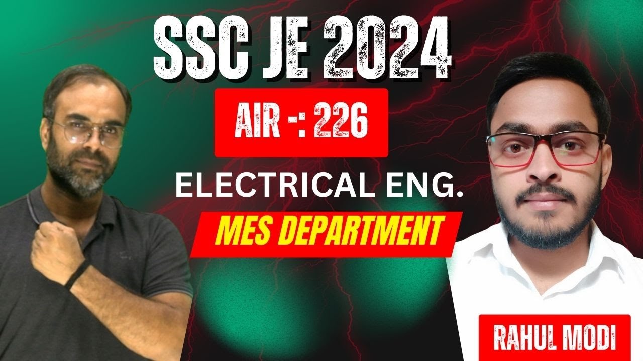 SSC JE 2024 | MES DEPARTMENT |COMPLETE GUIDANCE🔥🔥❤️ #sscje #electricalengineering #sureshsir