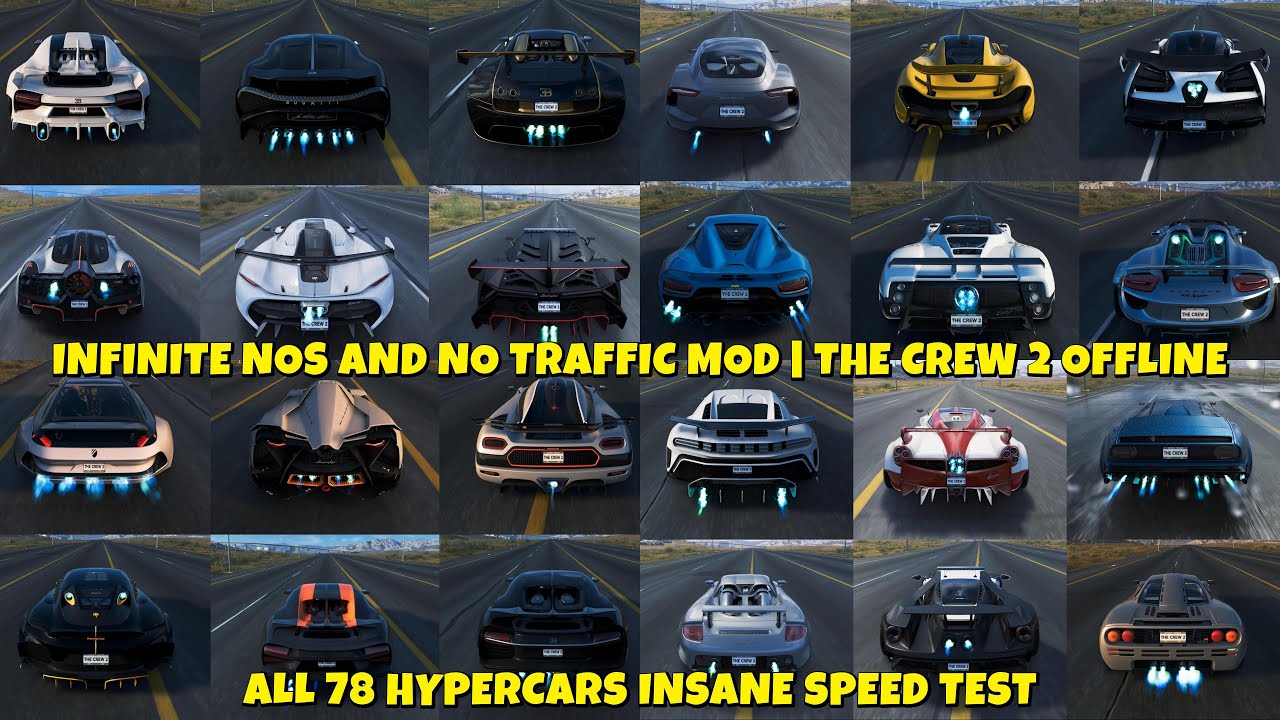 Revisiting The Crew 2 OFFLINE | Infinite NOS + No Traffic Mods | Hypercars Speed Test INSANITY! 🚀