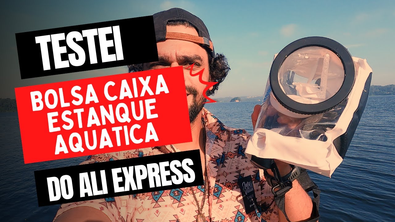 TESTEI Caixa estanque aquática GQ-518M: Bolsa de proteção aquatica para câmeras do ALIEXPRESS