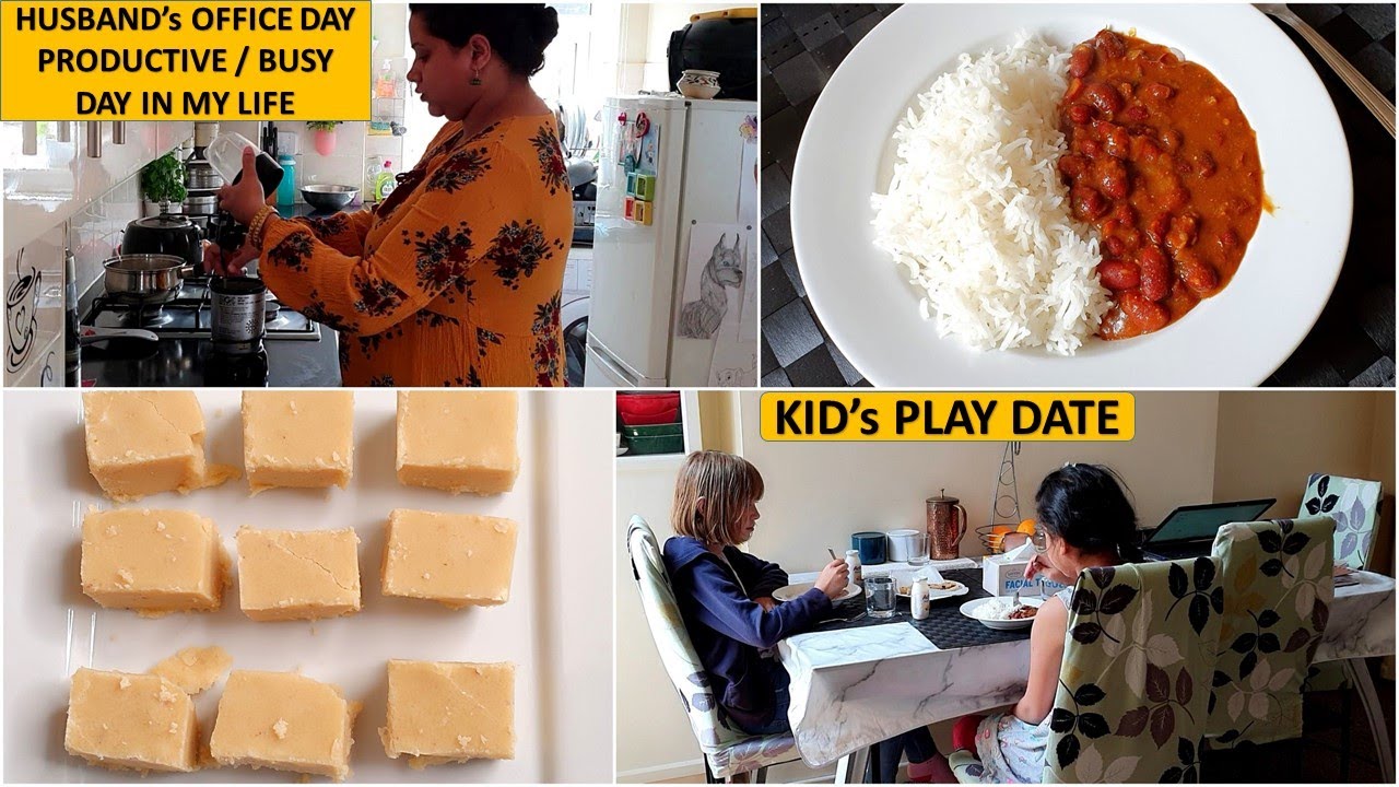 INDIAN MOM's ROUTINE | Advi's Play Date, Husband's Office Day, Cooked Indian Food for British Friend