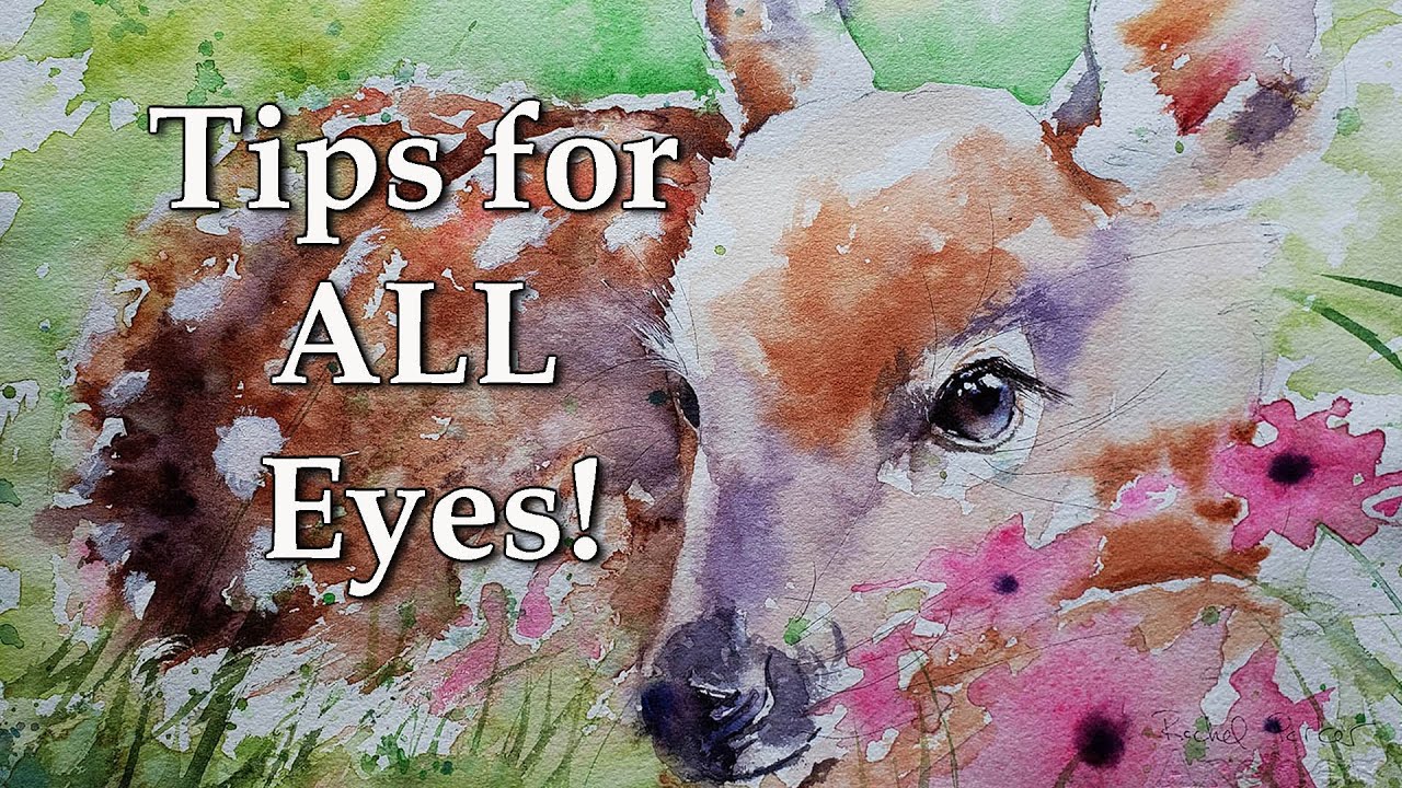 How to Paint Dreamy Eyes for Beginners - My Best Watercolor Tips - Fawn Tutorial