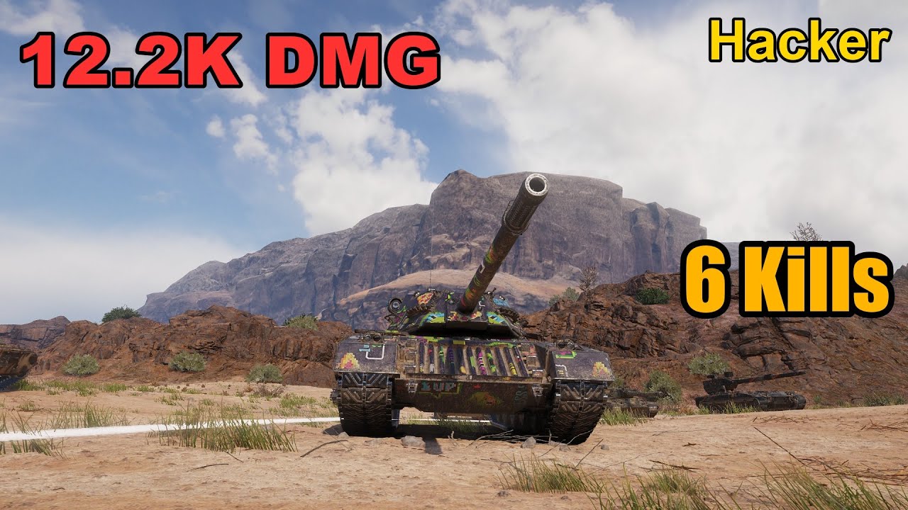 Hacker - 12.2K Damage - 6 Kills - Map: El Halluf - Player: Ioannia - Server: EU | World of Tanks
