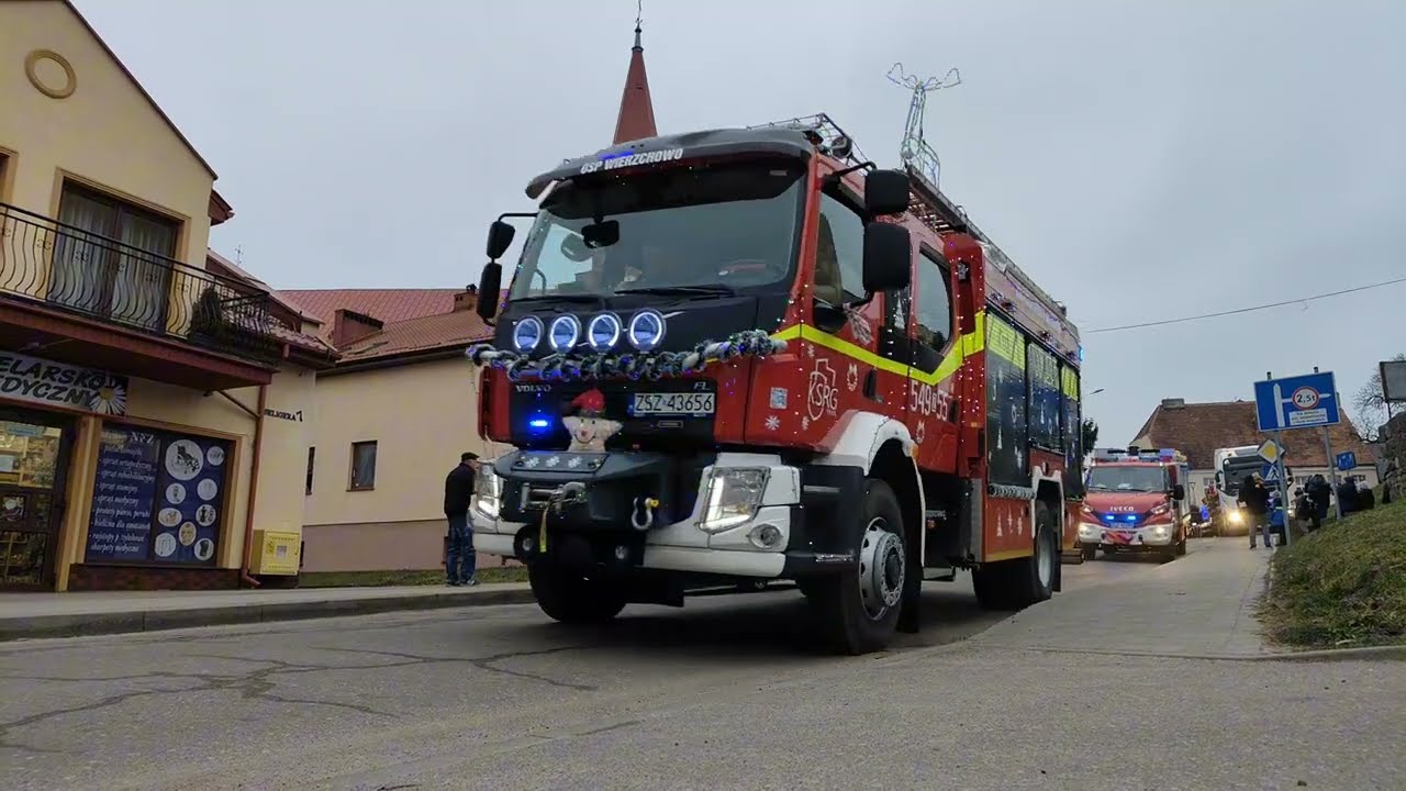 [KONWÓJ] 🎅 Konwój św. Mikołaja w Bobolicach - materiał !!! 🚒🚒🚒 #straz #998 #112 #alarmowo #osp 🚨🔥👍