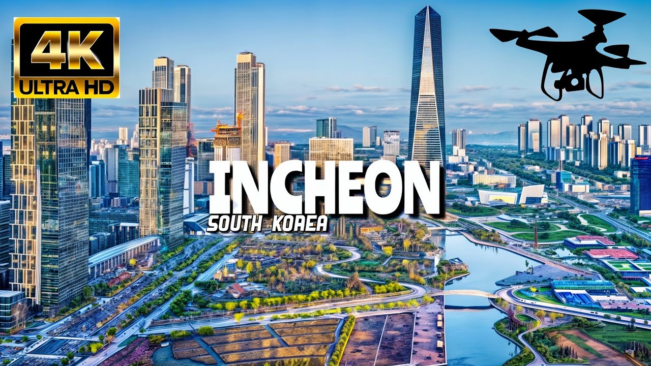 Incheon, South Korea In 4K By Drone - Amazing View Of Incheon, South Korea