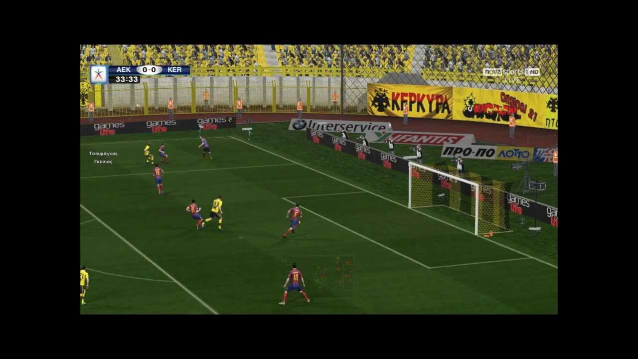 A.E.K Vs Kerkyra (Stadium Nikos Goumas - Filadelfeia) [PES 2013] ProGamerZ Ultimate Patch