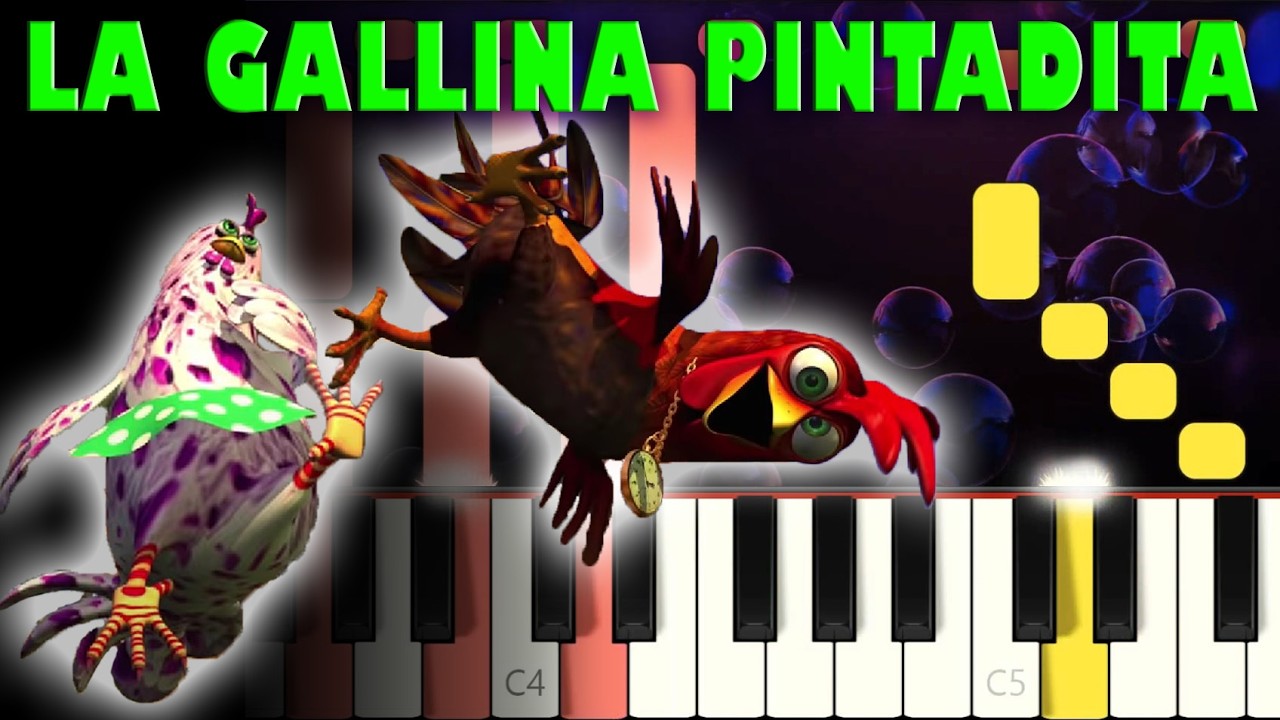La Gallina Pintadita | Piano | Tutorial | Karaoke