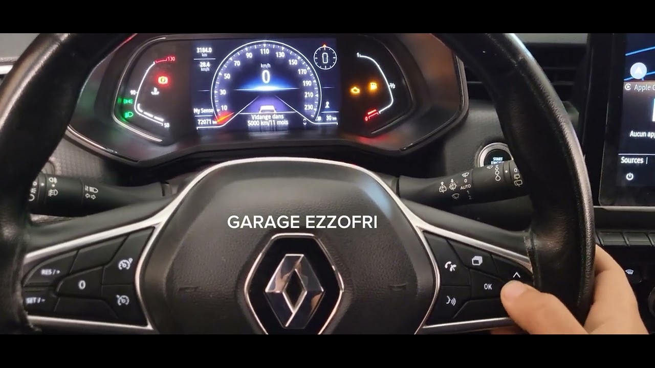 Renault Clio 5 - Reset oil ضبط لمبة تغيير الزيت✅️
