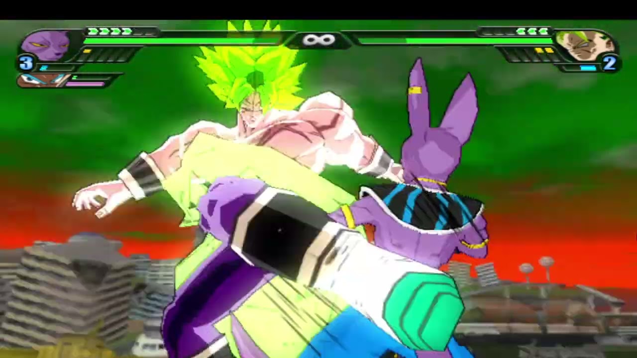 GOGETA SSJ BLUE E BILLS VS JIREN FULL POWER E BROLY LSSJ | DBZ BT3