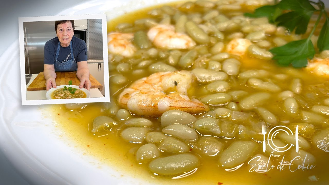 VERDINAS CON LANGOSTINOS, un plato de cuchara para quedar bien...